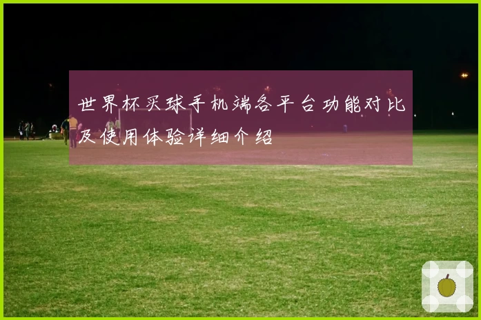 世界杯买球手机端各平台功能对比及使用体验详细介绍